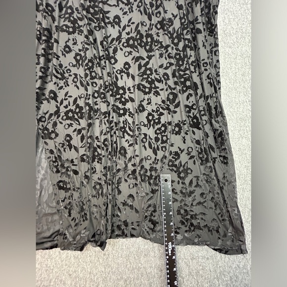 Elliott & vine Open Front Kimono Sheer Black Velvet Floral Size 2X Witchy Whimsi - Picture 11 of 12